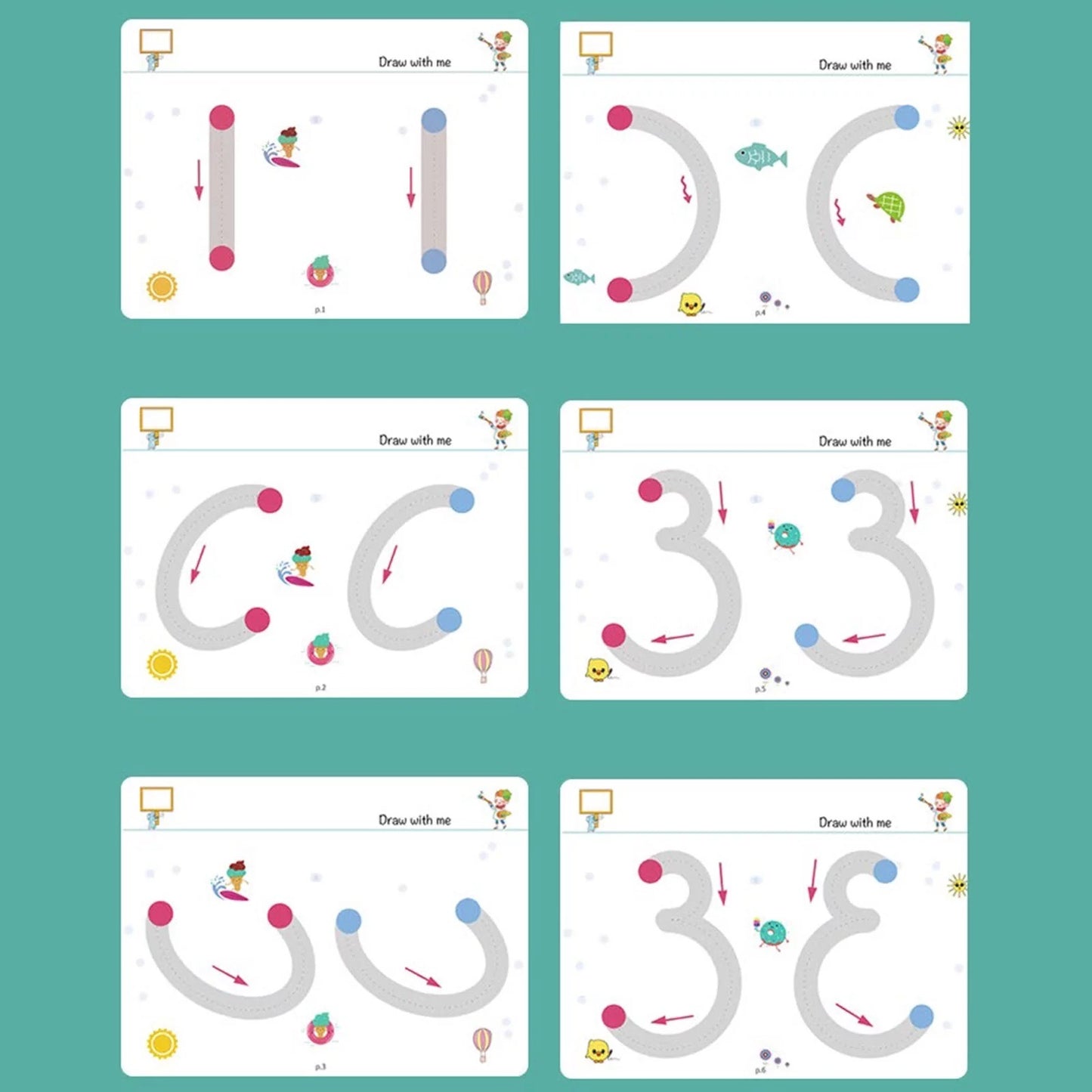 Kids Handwriting & Tracing Book 64 Pages