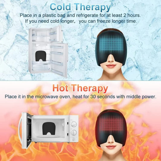 Migraine Relief Ice Gel Hat | Reusable Cooling Headache Cap