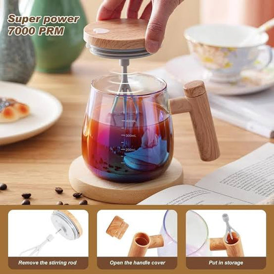 Self Stirring Coffee Mug – Rechargeable Electric Mixing Cup (500ml)