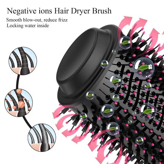 3-in-1 Hot Air Brush | Hair Dryer, Straightener & Curler Styling Tool