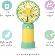 Portable Mini Rechargeable USB Fan with Desktop Stand