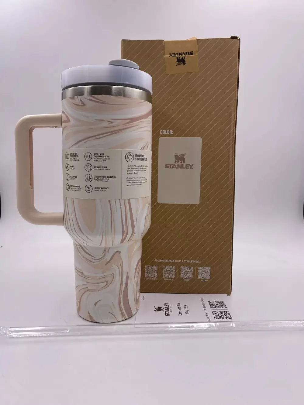 40oz Stainless Steel Insulated Tumbler with Straw