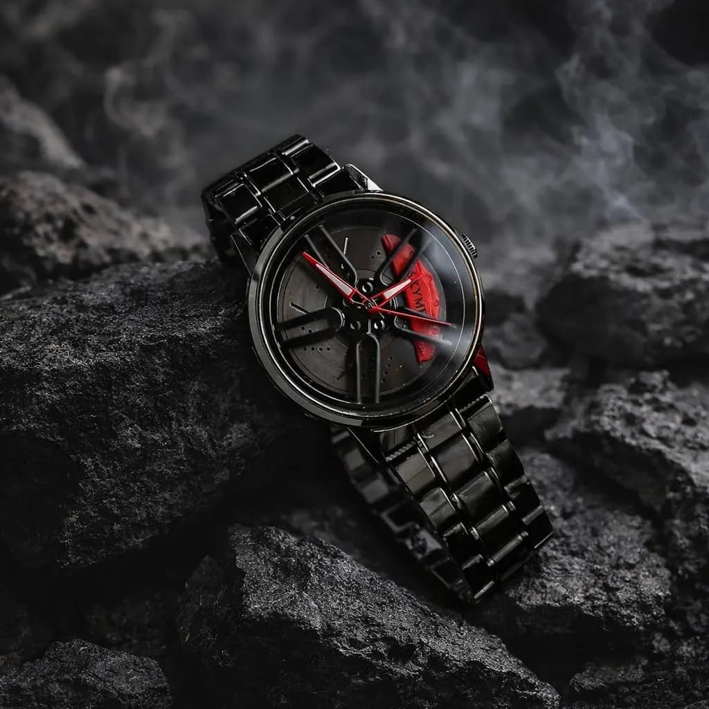 Men's Spinning Dial Watch – Rotating Wheel Wrist Watch