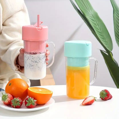 Portable Blender Juicer Cup with Straw | Mini Cordless Crusher Juicer