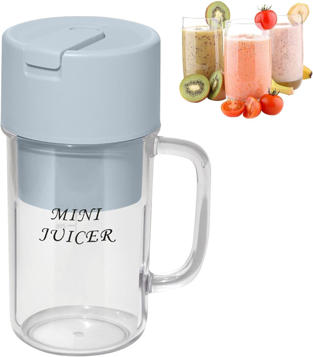 Portable Blender Juicer Cup with Straw | Mini Cordless Crusher Juicer