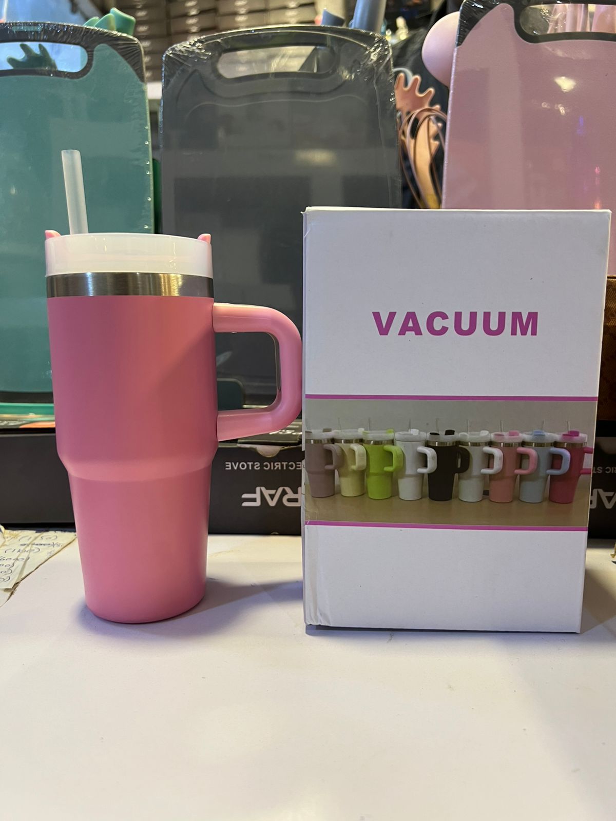 Mini Insulated Tumbler with Handle & Straw – 480ml