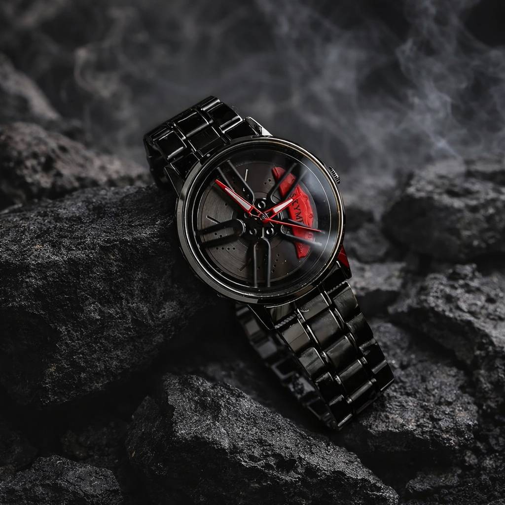 Men's Spinning Dial Watch – Rotating Wheel Wrist Watch