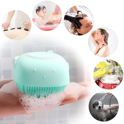 Silicone Back Scrubber & Bath Brush Combo – Soft Exfoliating Shower Tool