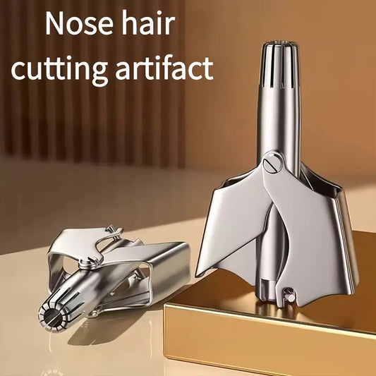 Manual Nose & Ear Hair Trimmer | Stainless Steel Safe Grooming Tool