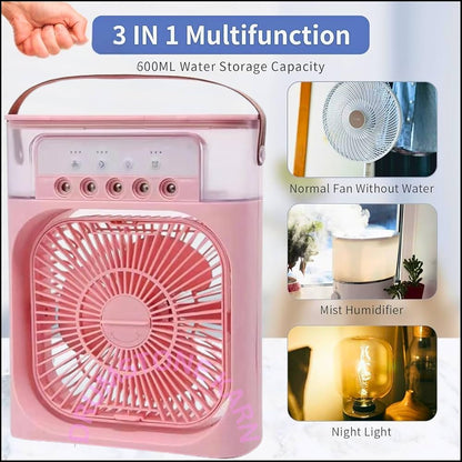 Mini Portable Air Cooler Fan | 3-Speed Personal Air Cooler