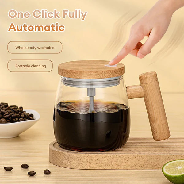 Self Stirring Coffee Mug – Rechargeable Electric Mixing Cup (500ml)