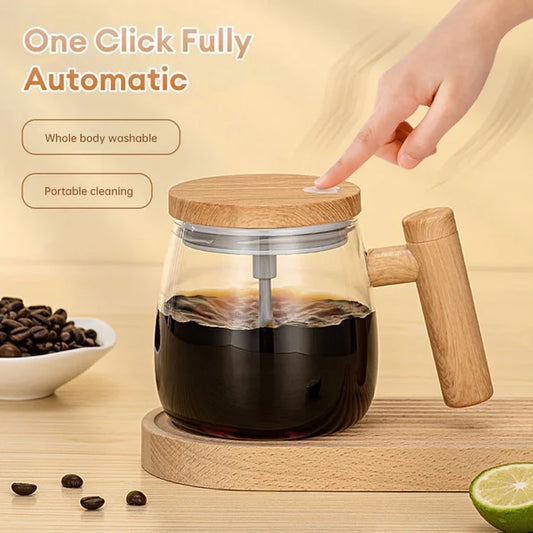 Self Stirring Coffee Mug – Rechargeable Electric Mixing Cup (500ml)
