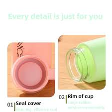 Nice Glass Bottle 400ml | Vacuum Flask with Loop Handle | The A&H Store
