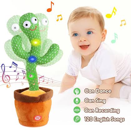 Rechargeable Dancing Cactus Toy with Voice Recording & Singing