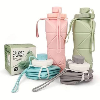 Silicone Foldable Water Bottle 600ml | Portable Travel Bottle