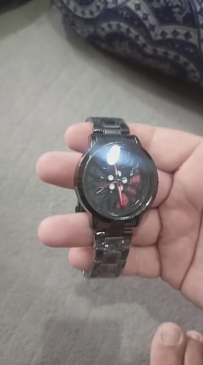Men's Spinning Dial Watch – Rotating Wheel Wrist Watch